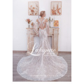 real photo Elegant Appliques Mermaid wedding gown Long Floor-length Modest Bridal Gown Lace Wedding Dresses 2020